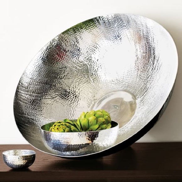 West Elm Other - West Elm • Two Hammered Aluminum Bowls